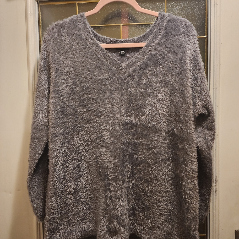 Torrid Eyelash Pullover V-Neck Tunic Sweater